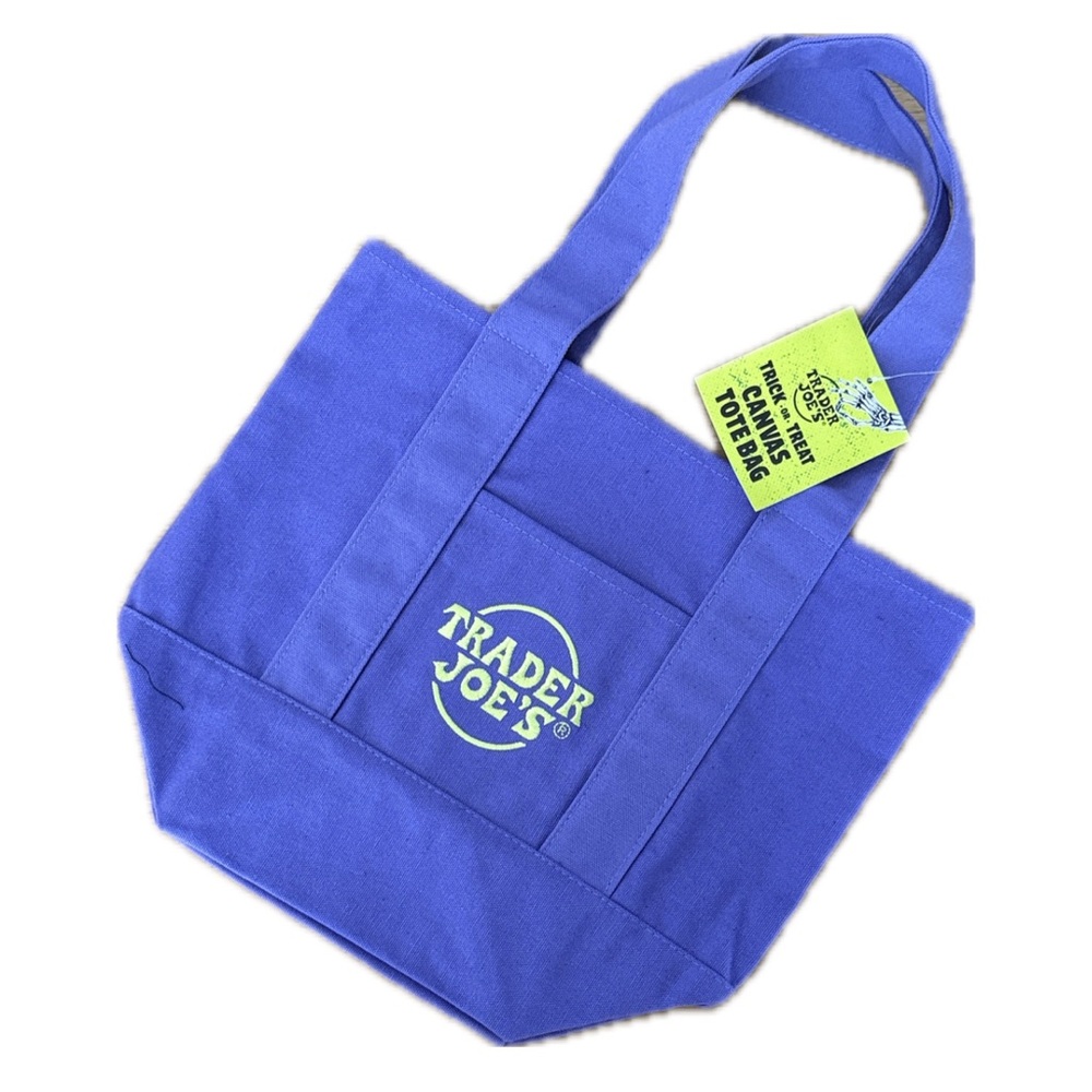 💚🎃💜Trader Joe's Halloween Purple Mini Tote Bag💚🎃💜